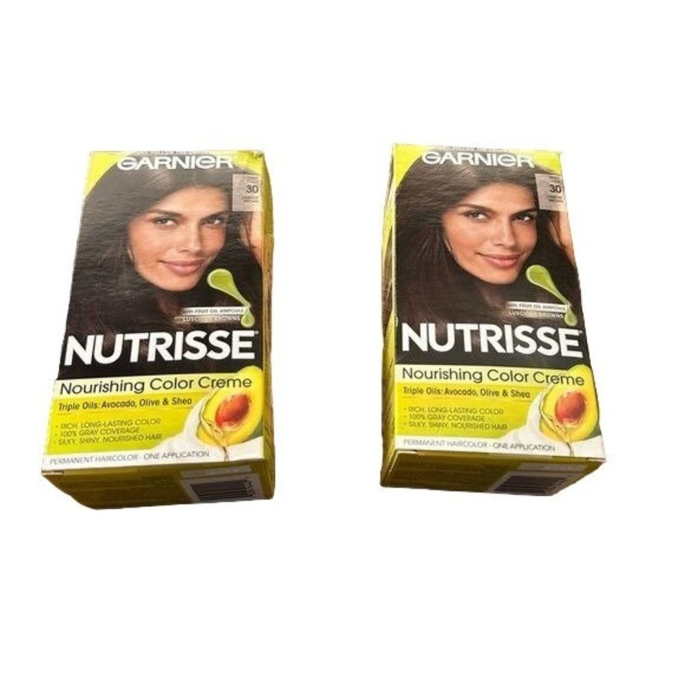 Garnier Nutrisse Nourishing Permanent Color Darkest Brown Sweet Cola 30 Lot of 2